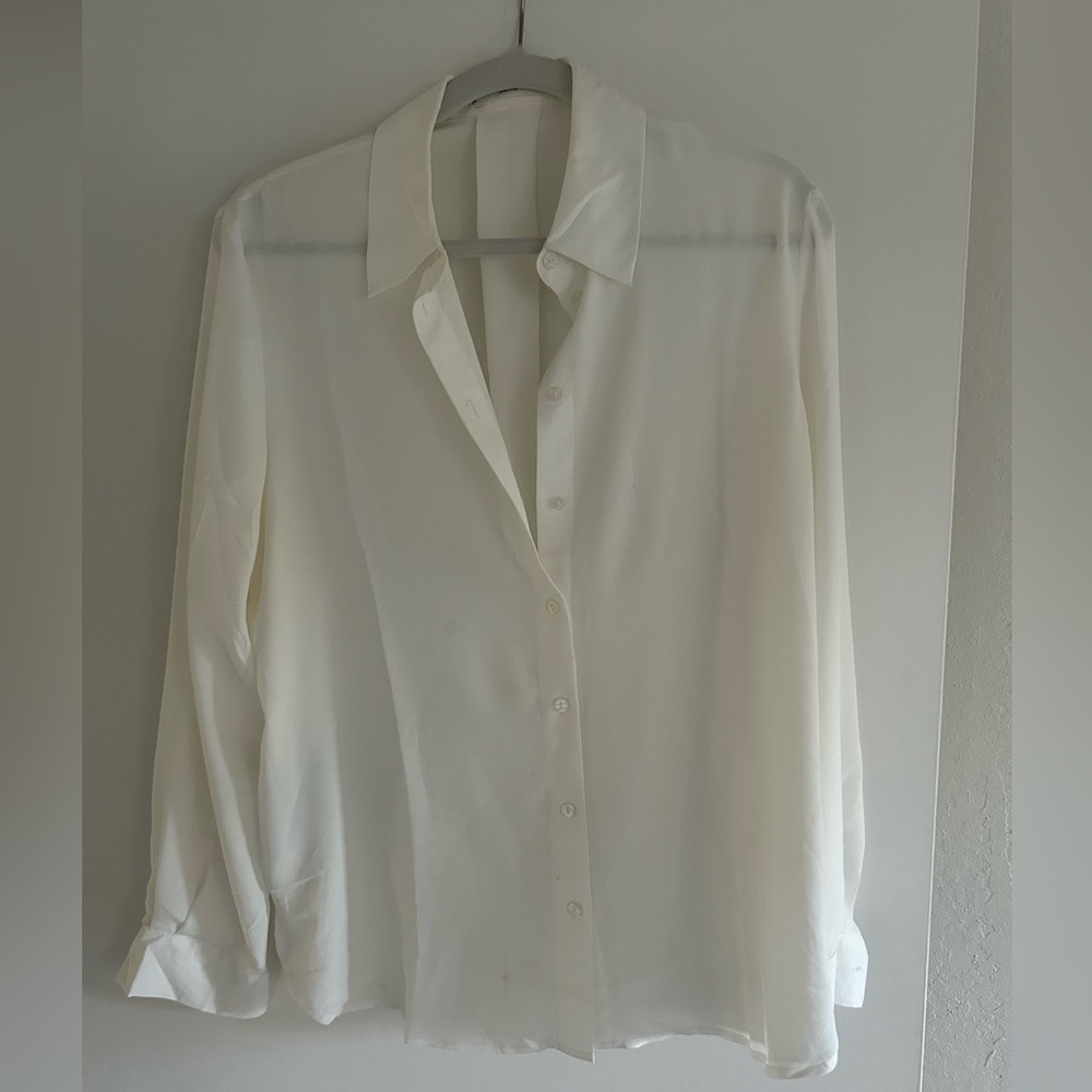 Mango Classic White Blouse